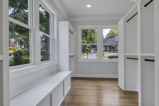 interior space with light wood-type flooring