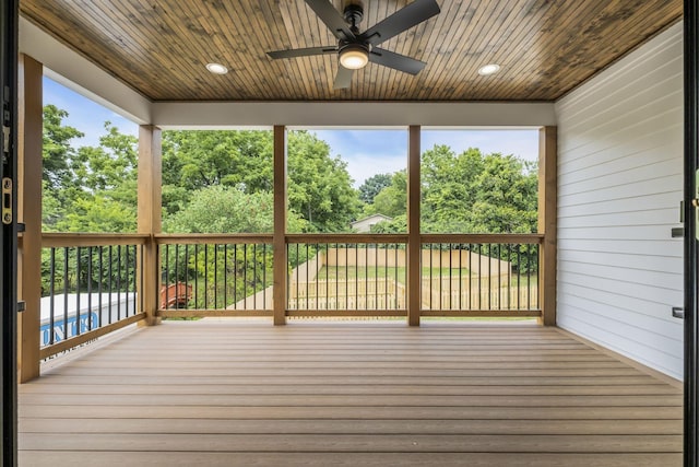 2704 Westwood Ave, Nashville, TN 37212 - deck featuring ceiling fan