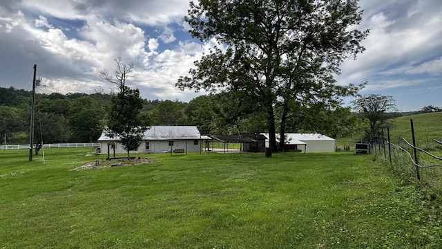 315 Loyd Rd, Pulaski, TN 38478 - view of yard with a pole building, an outdoor structure, and a view of rural / pastoral area