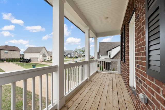 deck featuring covered porch