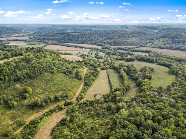 bird's eye view featuring a rural view