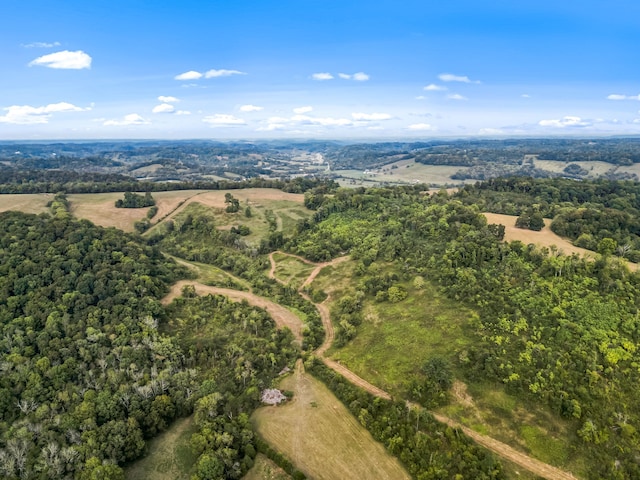 bird's eye view featuring a rural view