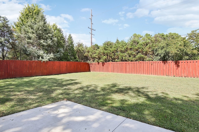 view of yard featuring a patio