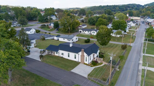 aerial view with a residential view