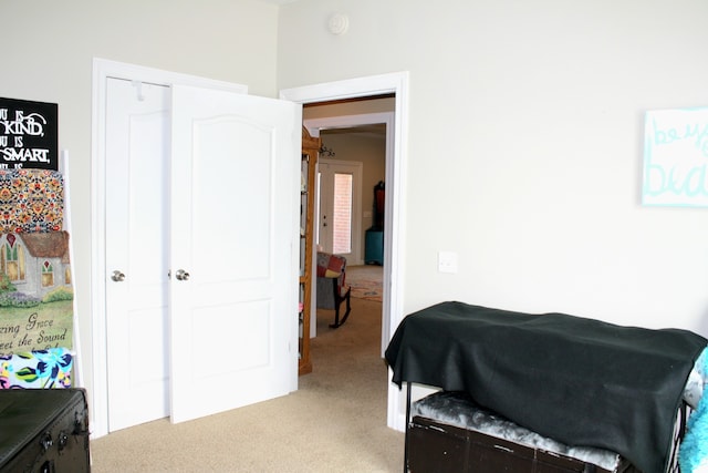 bedroom with carpet floors