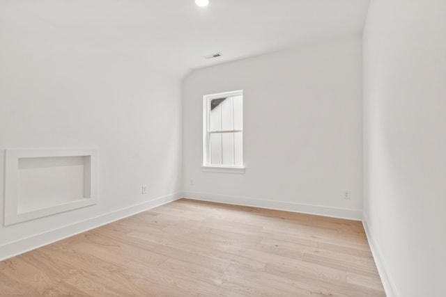 empty room featuring light hardwood / wood-style flooring