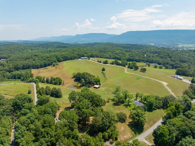 aerial view featuring a mountain view