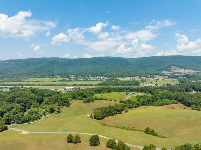 aerial view featuring a mountain view