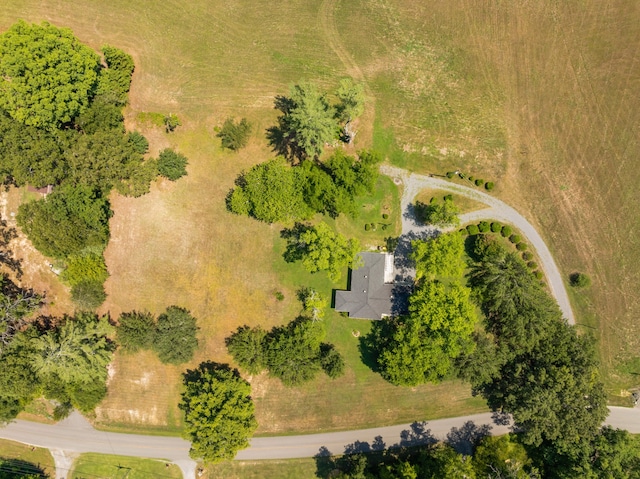 drone / aerial view featuring a rural view