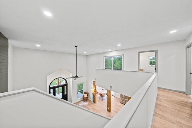 hallway featuring light hardwood / wood-style flooring