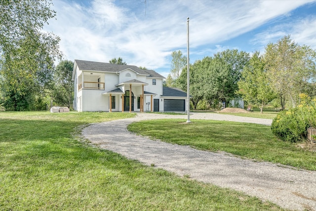 view of front of home with a front yard