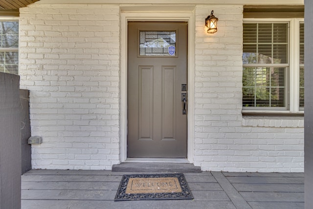 view of doorway to property