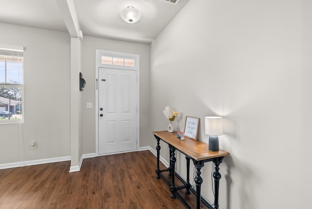 entryway featuring dark hardwood / wood-style flooring