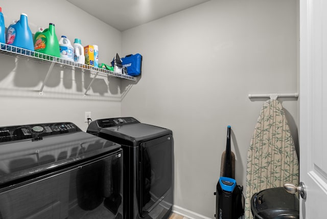 laundry room with washer and clothes dryer