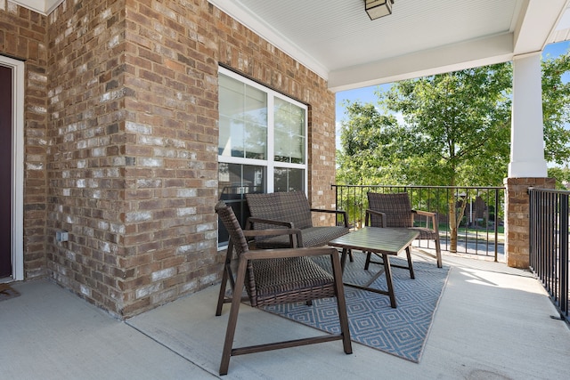 view of patio / terrace featuring covered porch