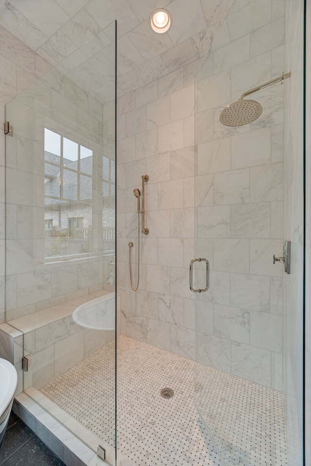 bathroom with walk in shower