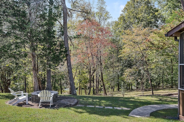 view of yard with a patio area