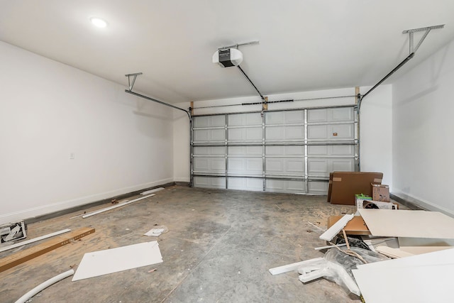 garage featuring a garage door opener