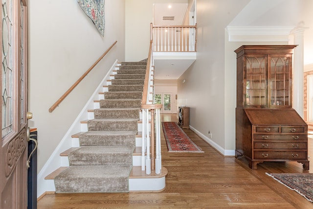 entrance foyer featuring hardwood / wood-style floors