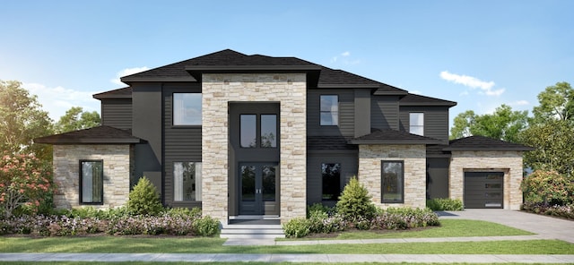 view of front of home featuring a garage