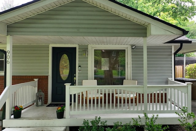 view of front of property with covered porch