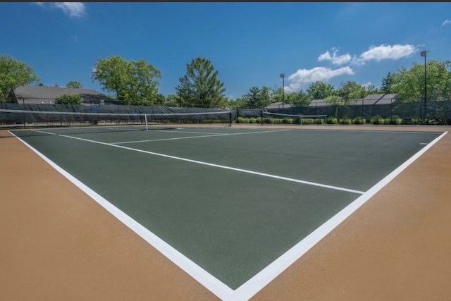 view of tennis court