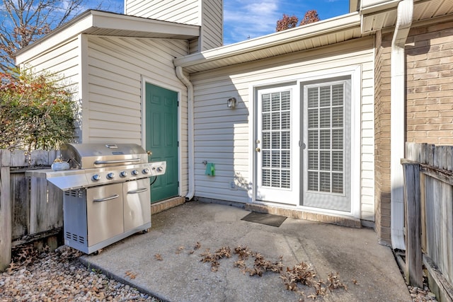 view of patio / terrace with area for grilling