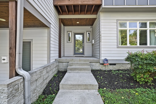 view of doorway to property