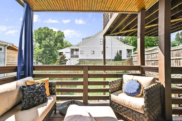 exterior space featuring an outdoor living space