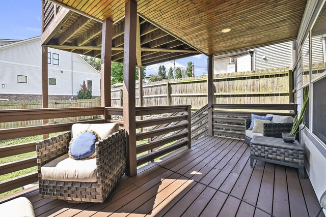 view of wooden deck