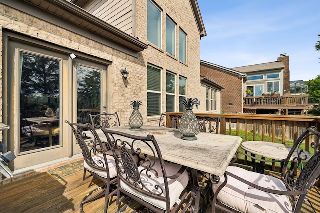 view of wooden deck