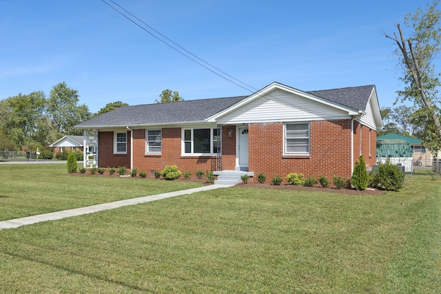 view of front of house with a front yard