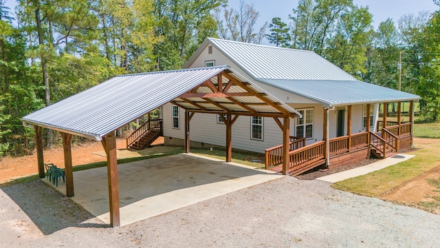 view of front of home with a porch