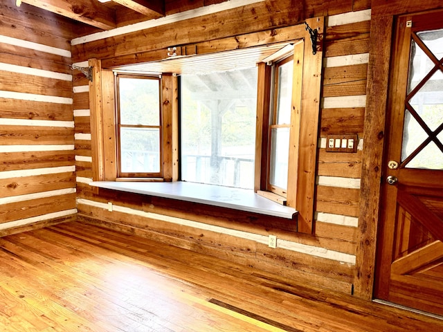 interior space featuring wood-type flooring