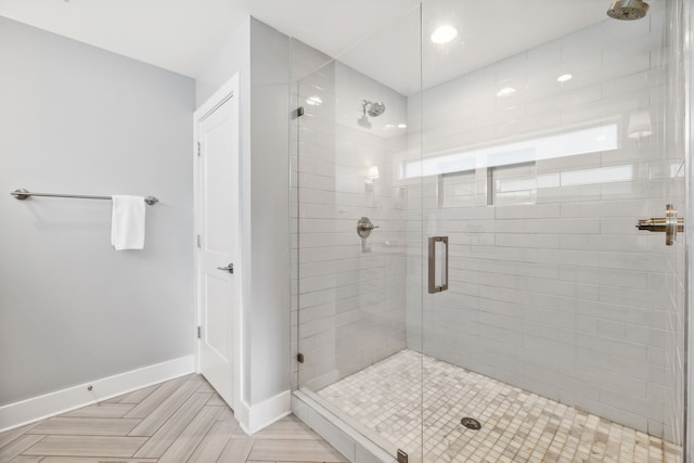 bathroom with walk in shower