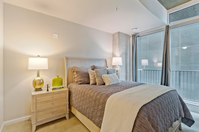 view of carpeted bedroom