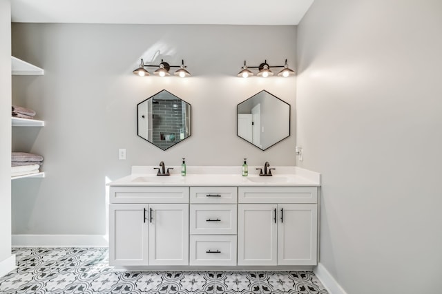 bathroom with vanity