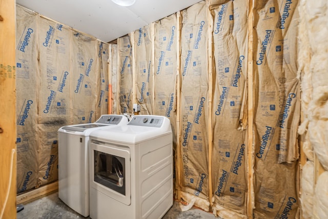 laundry area featuring independent washer and dryer