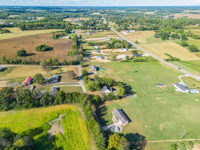 drone / aerial view with a rural view