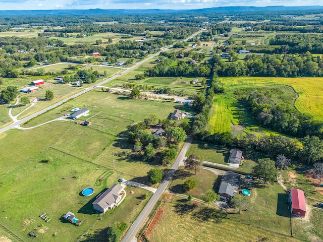 bird's eye view featuring a rural view