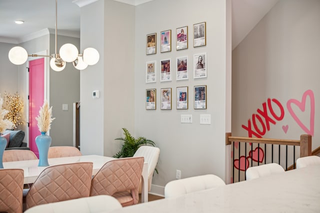 bedroom with ornamental molding