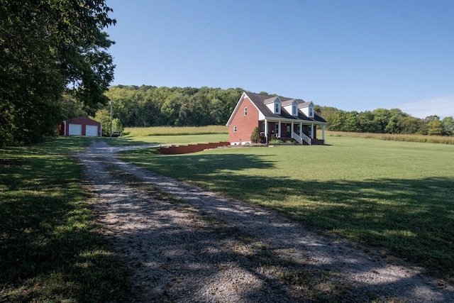 exterior space with a rural view