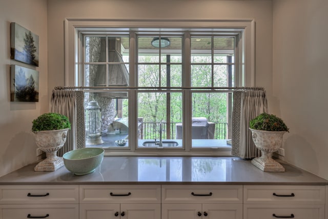 interior space with white cabinets