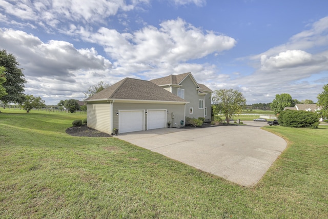 exterior space with a front lawn