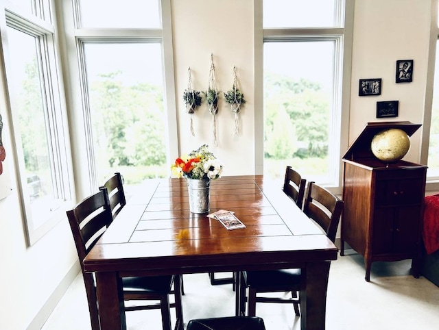 view of dining room