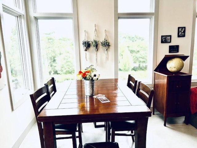 view of dining space