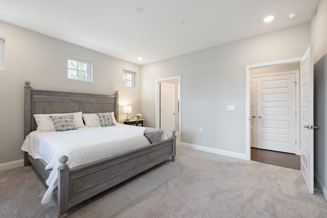 bedroom with carpet