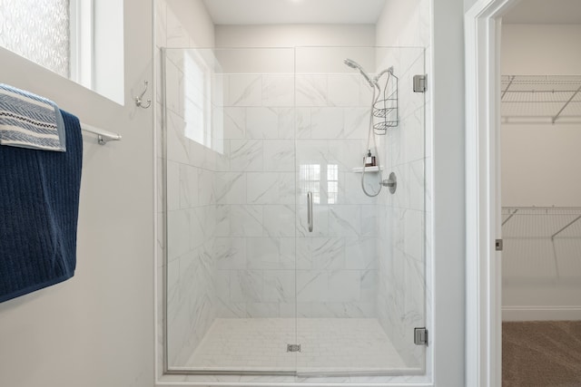 bathroom with walk in shower