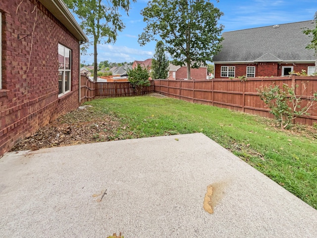 view of yard with a patio area