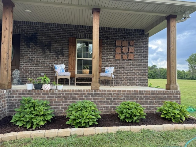 exterior space with a porch